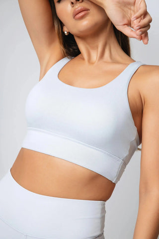 Womens sustainable athleisure apparel collection tops