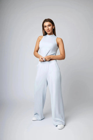 Elevate your loungewear with Addison Sweatpant from Yebo Clothing, crafted from recycled polyester, combining ethical fitness apparel with minimalist design for a stylish look.