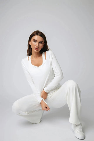 Elevate your workout with the Addison Sweatpant from Yebo Clothing, featuring moisture-wicking fabric and a wide leg design. This piece embodies conscious fashion and sustainable athleisure, made from eco-friendly materials to support your active lifestyle while being kind to the planet.