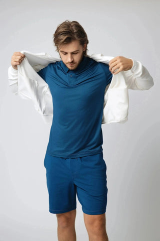 Dylan Polo by Yebo Clothing, crafted from eco-friendly materials for the I See You movement, ensuring comfort and breathability in performance activewear.