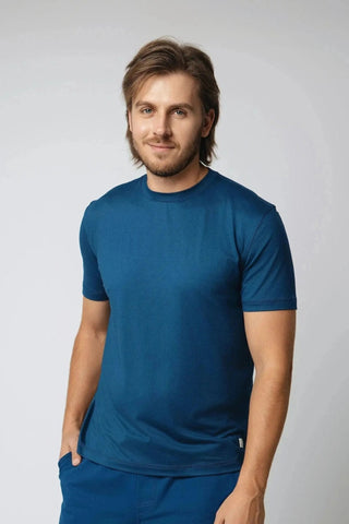 Ethan T-Shirt in action, representing breathable workout gear from Yebo Clothing, blending comfort with sustainable athleisure for a confident lifestyle.