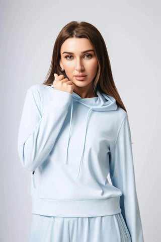 Harper Hoodie by Yebo Clothing, crafted from eco-friendly gym clothes with a timeless design, perfect for lounge wear or post-workout, embodying conscious fashion and the I See You movement.