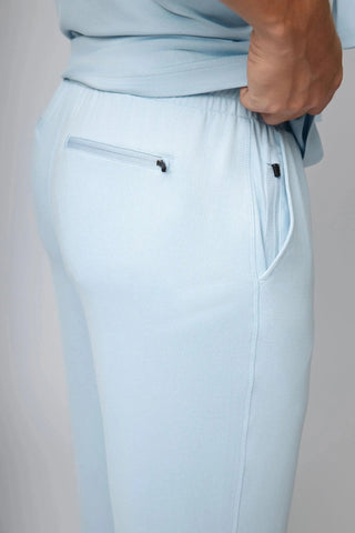 Yebo Clothing's Logan Jogger, a piece of ethical fitness apparel made from moisture-wicking fabric, ideal for both the gym and relaxing, showcasing conscious fashion.