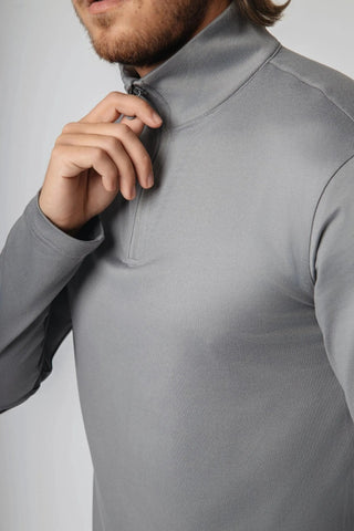 Experience the ultimate in ethical fitness apparel with Yebo Clothing's Lucas Quarter Zip. This stylish piece is crafted from recycled materials, ensuring moisture-wicking properties for a comfortable fit during workouts or lounging, embodying the I See You movement.