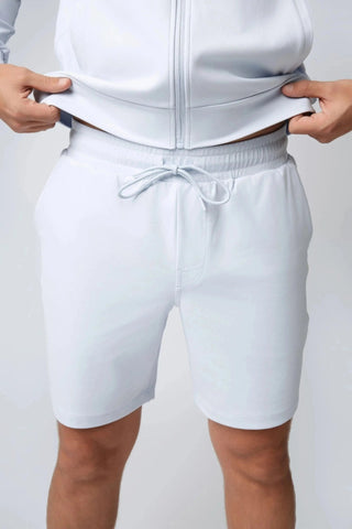 The Mason Shorts by Yebo Clothing, featuring a snug elastic waistband and relaxed fit, made from eco-friendly materials for sustainable performance activewear.