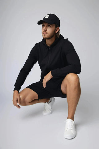 Mason Shorts by Yebo Clothing, featuring sustainable performance activewear style, made from eco-friendly recycled materials for comfort and breathability during workouts, ideal for minimalist loungewear and ethical fitness apparel.