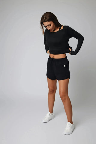 Experience the versatile Sydney Shorts from Yebo Clothing, designed for active lifestyles and made from ethical fitness apparel. Ideal for any workout, these shorts employ recycled polyester for sustainable athleisure.