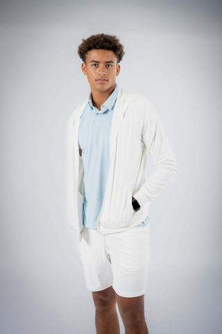 Experience the comfort of the Zahaan Hoodie by Yebo Clothing, featuring ethical fitness apparel that supports the I See You movement with carbon neutral clothing made from eco-friendly materials.