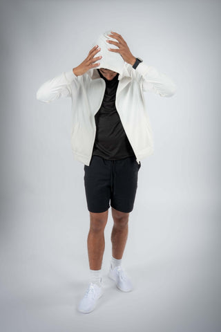 Zahaan Hoodie by Yebo Clothing, a stylish and cozy option for sustainable performance activewear, made with recycled materials for eco-friendly gym clothes that provide comfort and warmth.